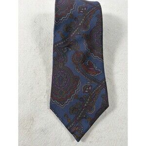Resilio Mens Formal Necktie 57"Lx3.5"W Red/Blue Paisley Neck Tie